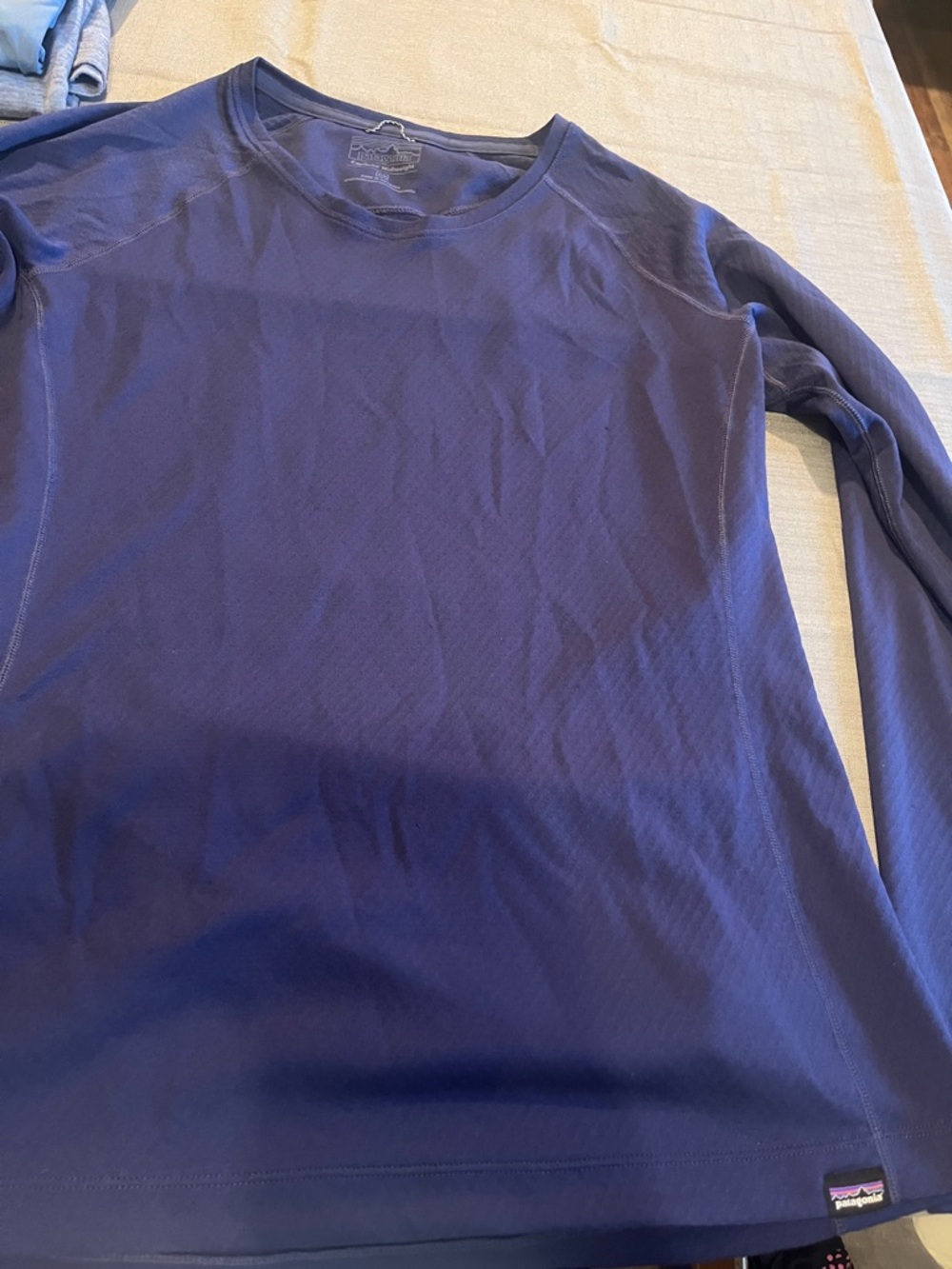 Patagonia Men's Long Sleeve Crew Top - Navy Blue
